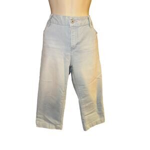 Artisan NY Womens Blue striped capris size 12